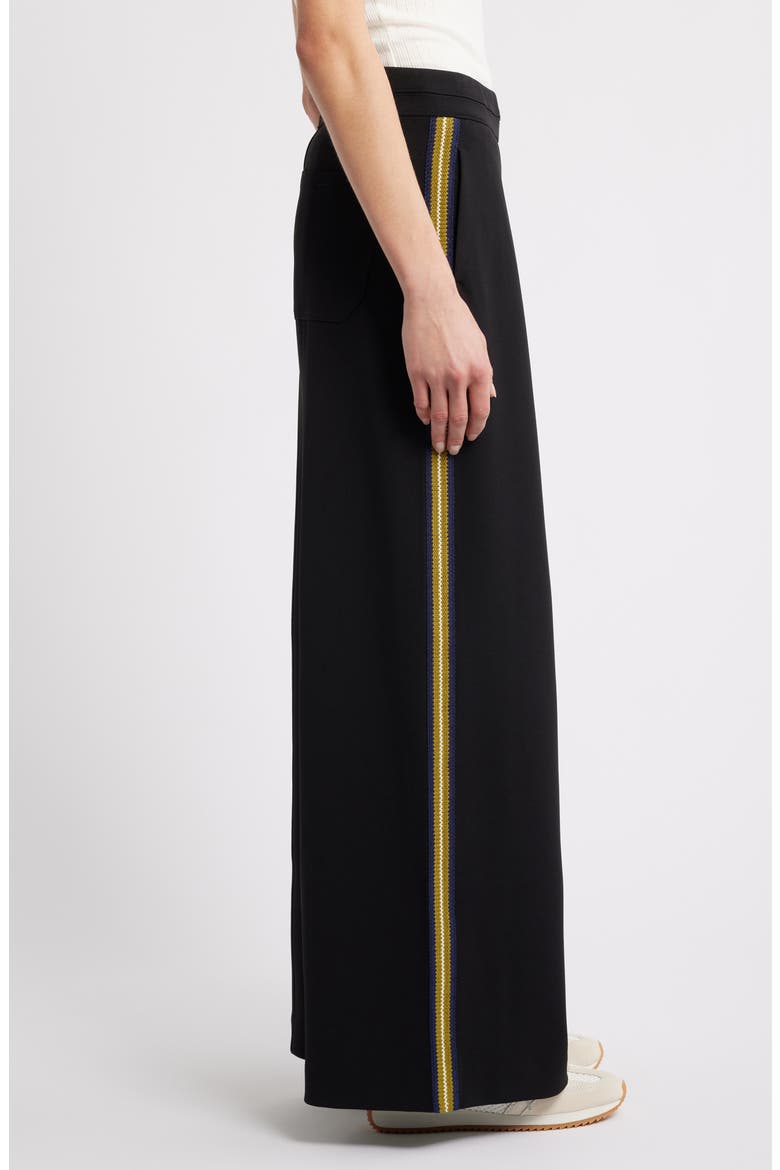 Skyrise Pintuck Palazzo Pants, Alternate, color, BLACK