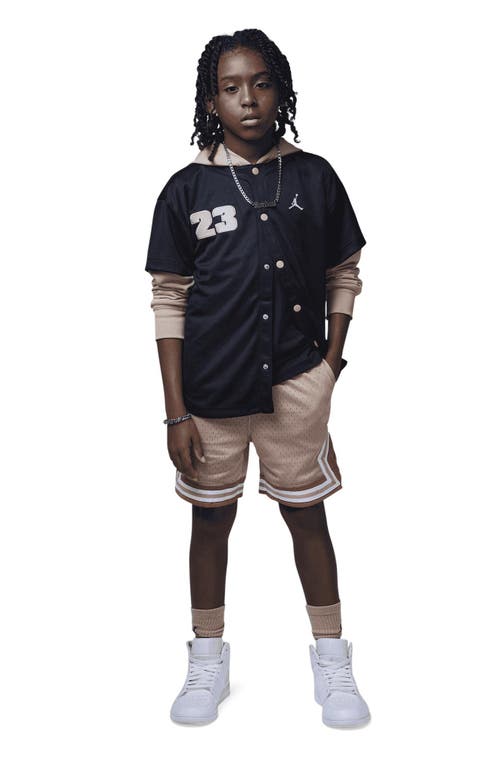 Jordan Sport Big Kids' Dri-fit Diamond Shorts In Brown