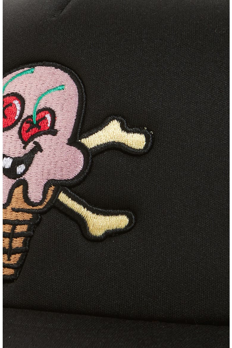 Cones 'n' Bones Trucker Hat, Alternate, color, BLACK