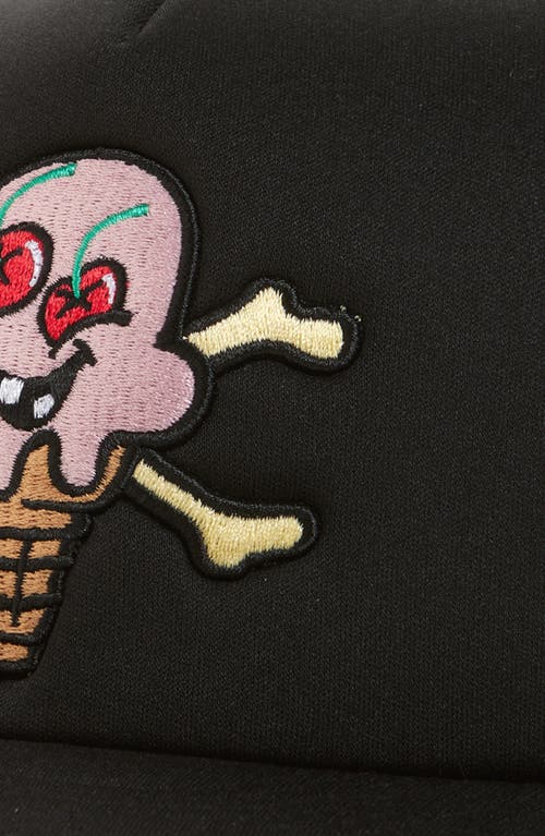 Icecream Cones 'n' Bones Trucker Hat In Black