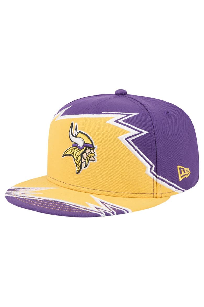 Men's New Era  Purple/Gold Minnesota Vikings Break 59FIFTY Fitted Hat, Main, color, Purple