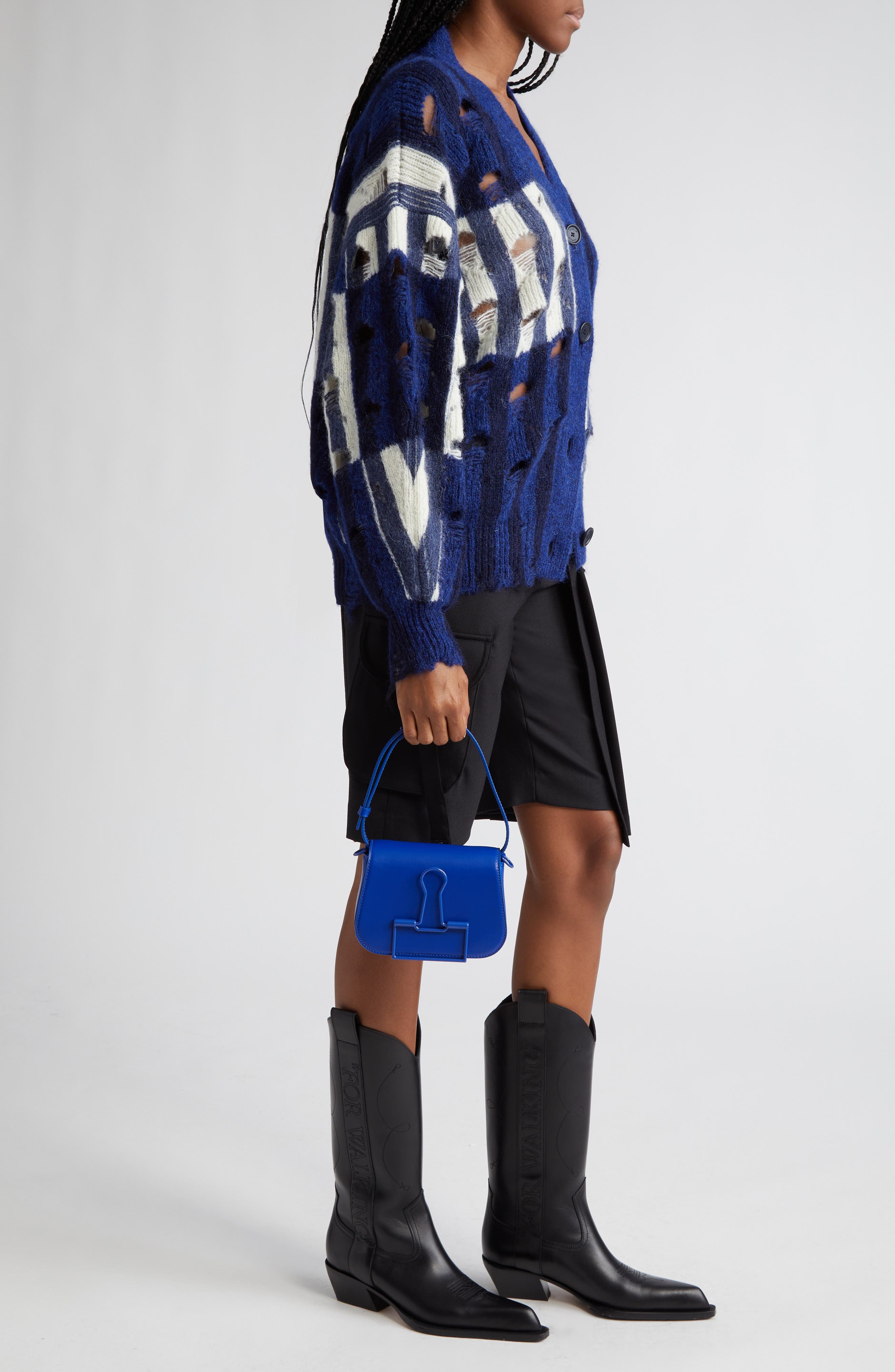 Off-White Skeleton Binder Clip Crossbody Bag, Alternate, color, 