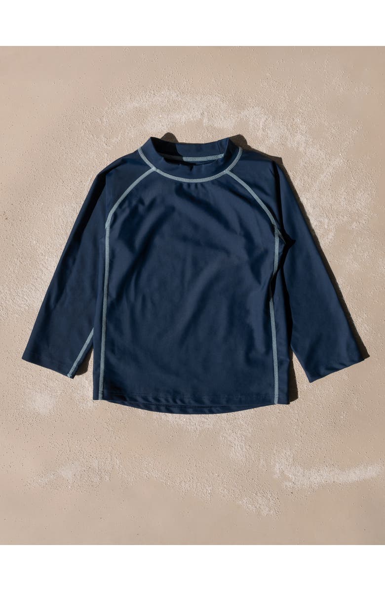 Leveret Kids Long Sleeve Rash Guard, UPF 50+ Swim Shirt, Alternate, color, Navy