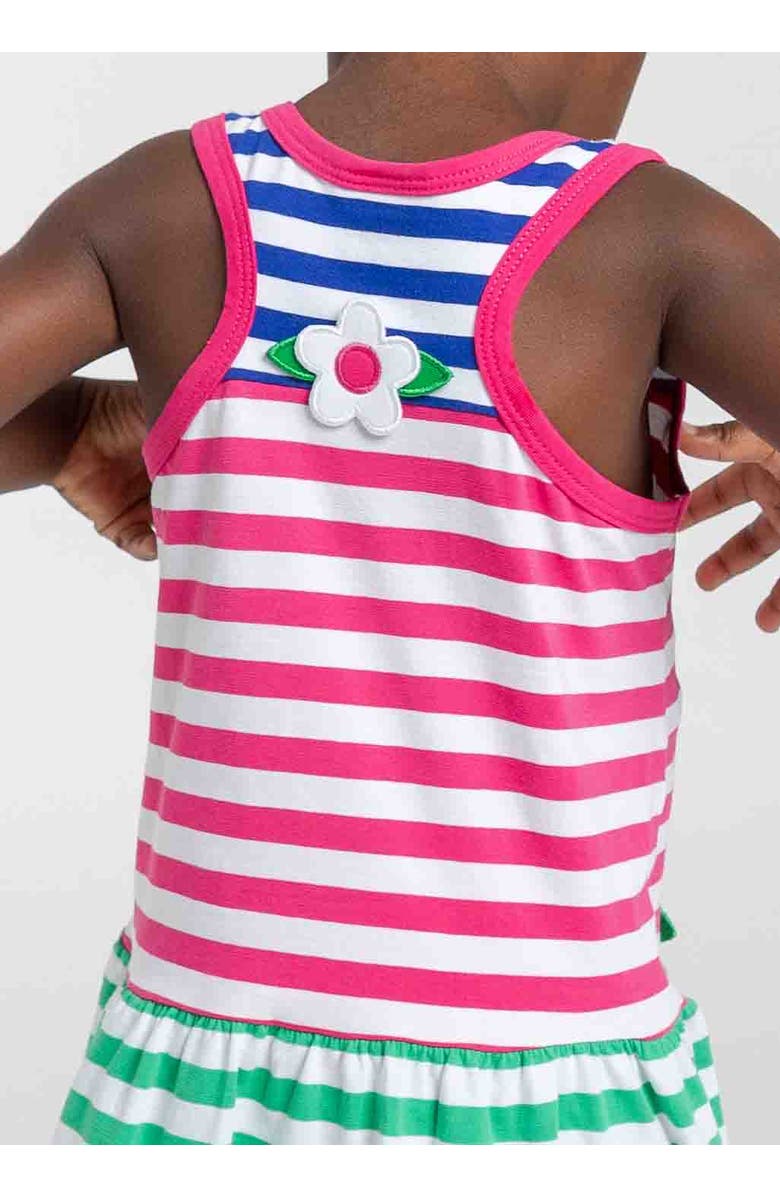 Florence Eiseman Stripe Knit Dress With Flowers, Alternate, color, Multicolor