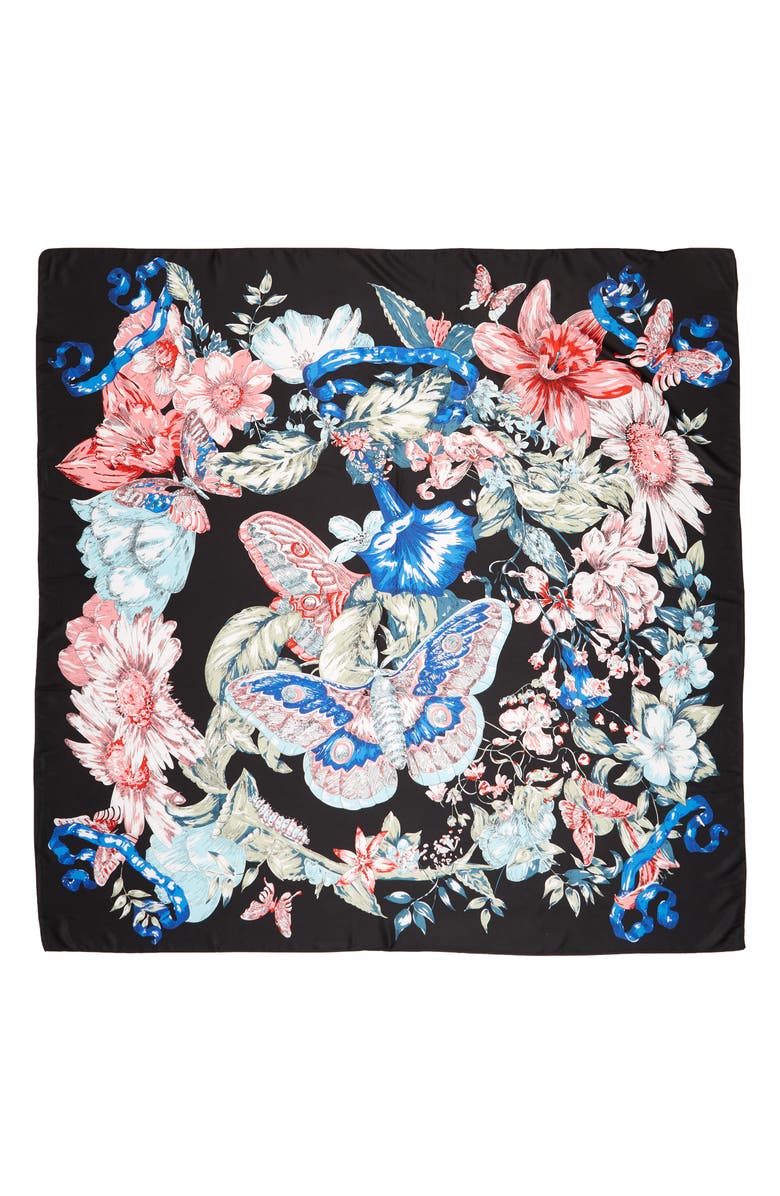 Tasha Floral Square Scarf, Alternate, color, 