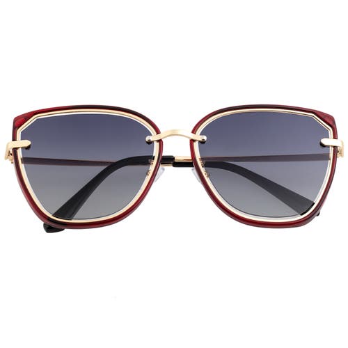 Bertha Women's Rylee 58mm Polarized Sunglasses In Red/black