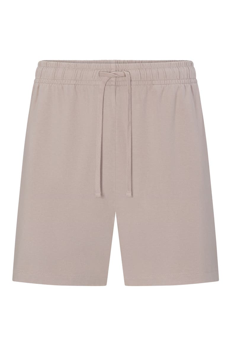 Stretch Cotton Blend Jersey Lounge Shorts, Alternate, color, LINEN