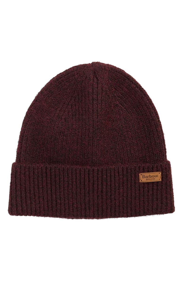 Barbour Pendle Beanie, Main, color, Wine