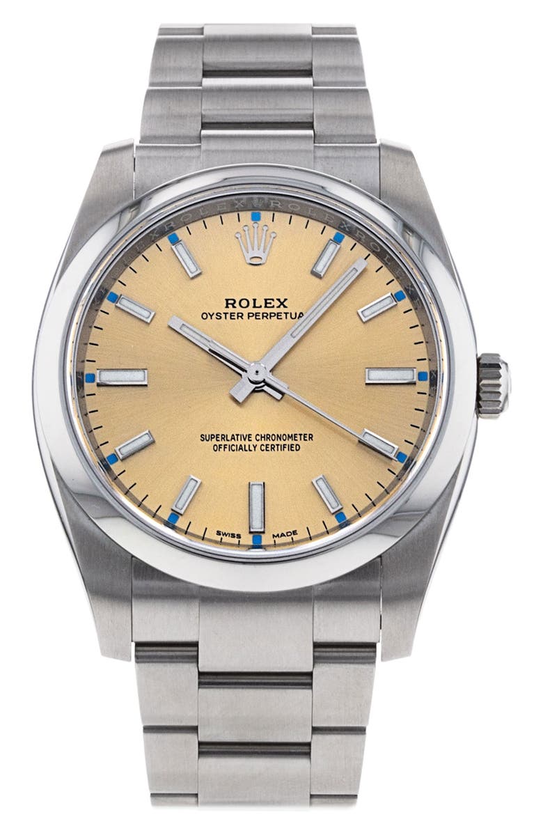 Watchfinder & Co. Rolex Preowned Oyster Perpetual Automatic Bracelet Watch, 34mm, Main, color, 