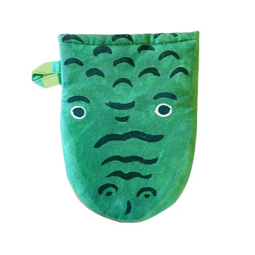 Supra Endura Organic Cotton Alligator Oven Mitt In Green