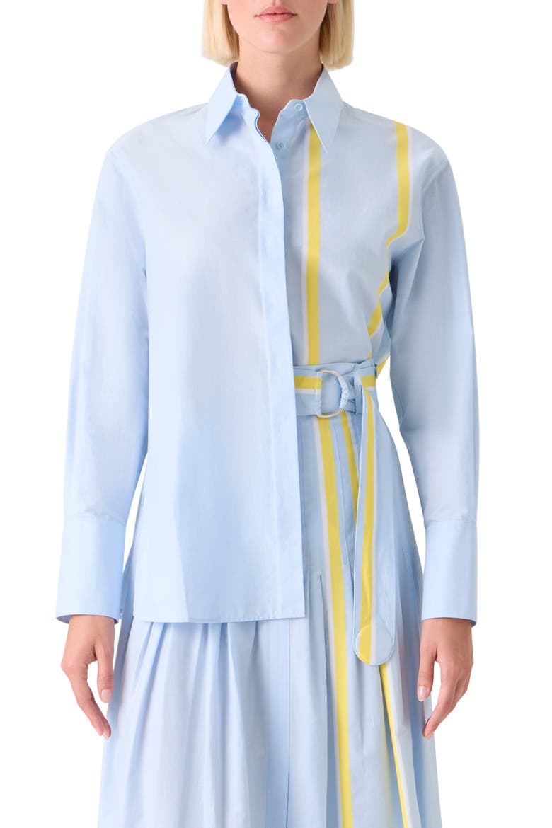 Stripe Chambray Button-Up Shirt (Women) | Nordstrom
