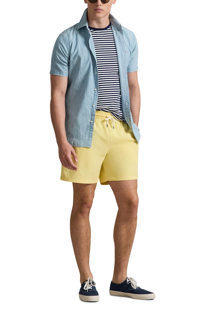 Polo Ralph Lauren Traveler Classic 5.75-Inch Swim Trunks, Alternate, color, Corn Yellow