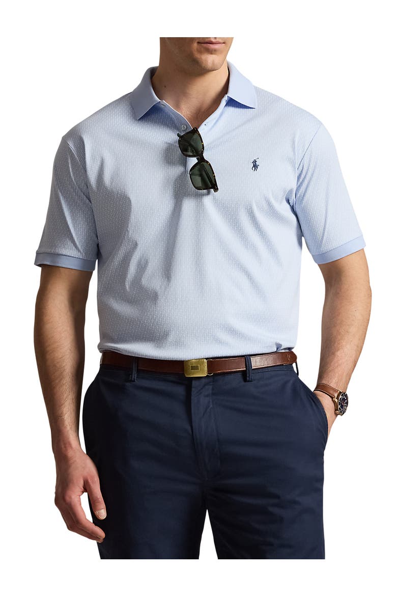 Big & Tall Soft Touch Mini Mallets Polo Shirt, Main, color, OFFICE BLUE
