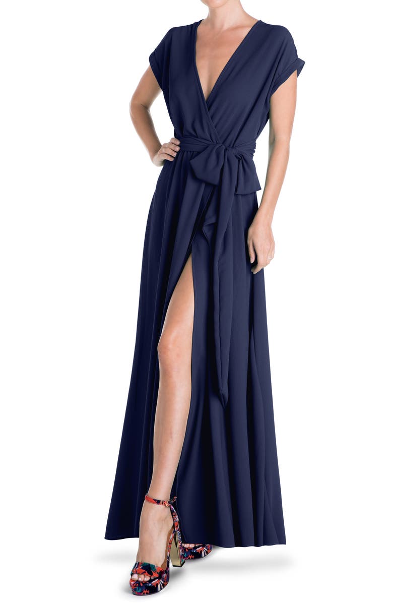 MEGHAN LA Jasmine Maxi Dress, Alternate, color, Navy