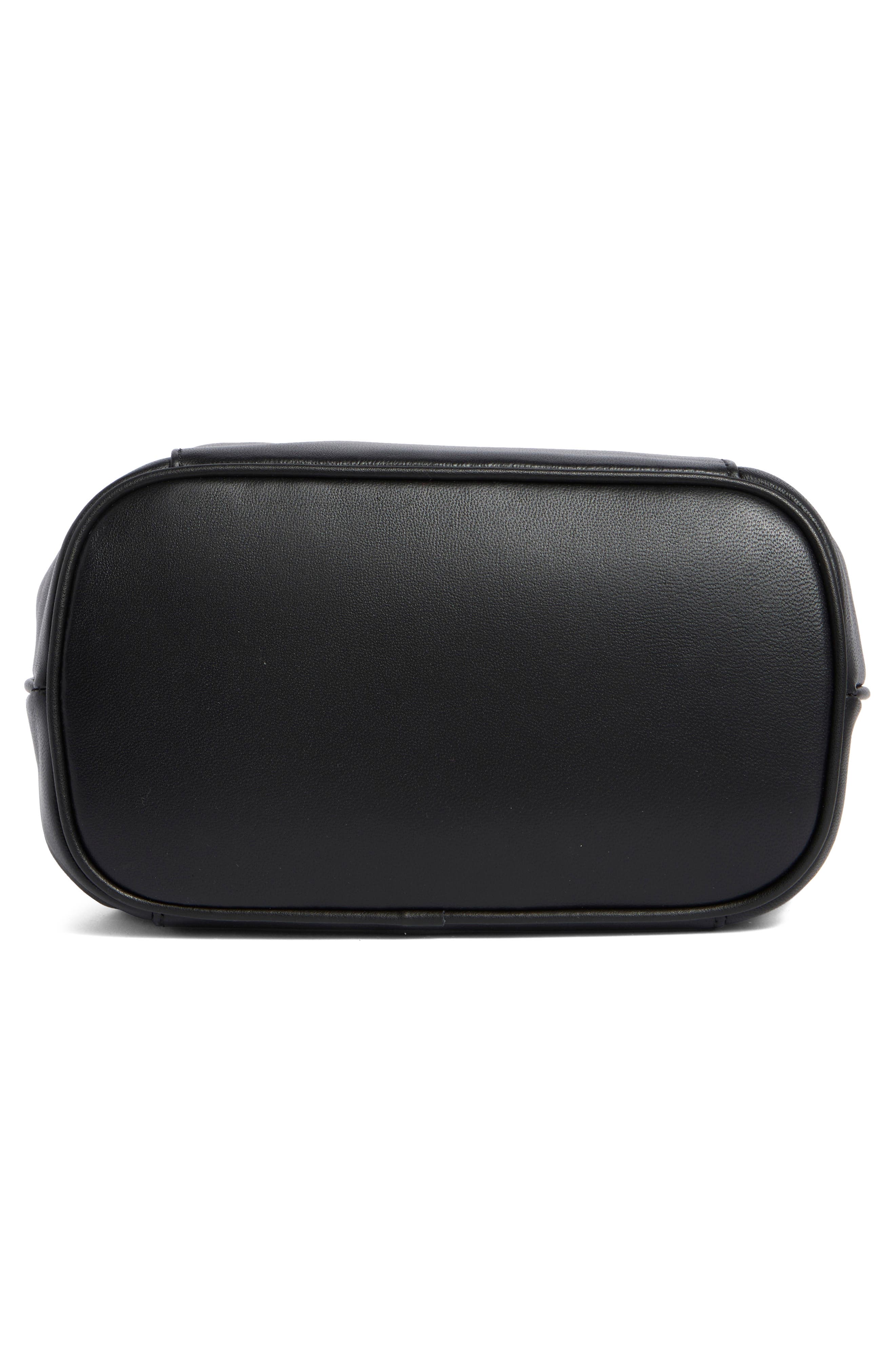 KARL LAGERFELD PARIS Delaine Leather Crossbody Bag, Alternate, color, Black/ Gold