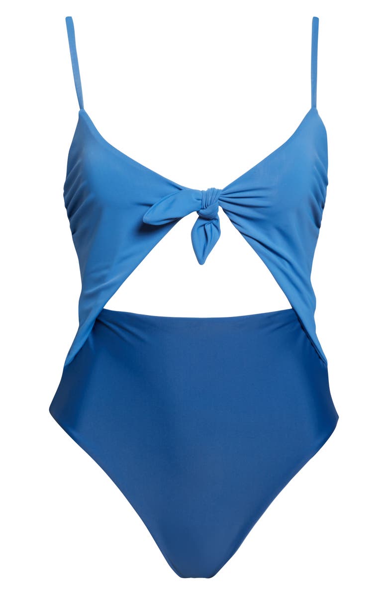 Veronica Beard Cutout One-Piece Swimsuit, Alternate, color, 