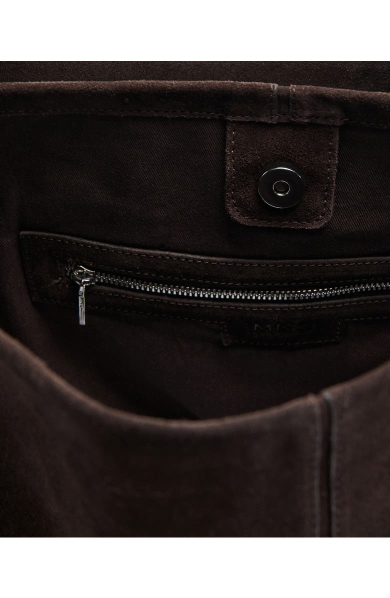 MANGO Large Suede Bucket Bag, Alternate, color,