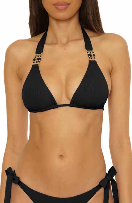 Becca Modern Edge Rib Triangle Bikini Top