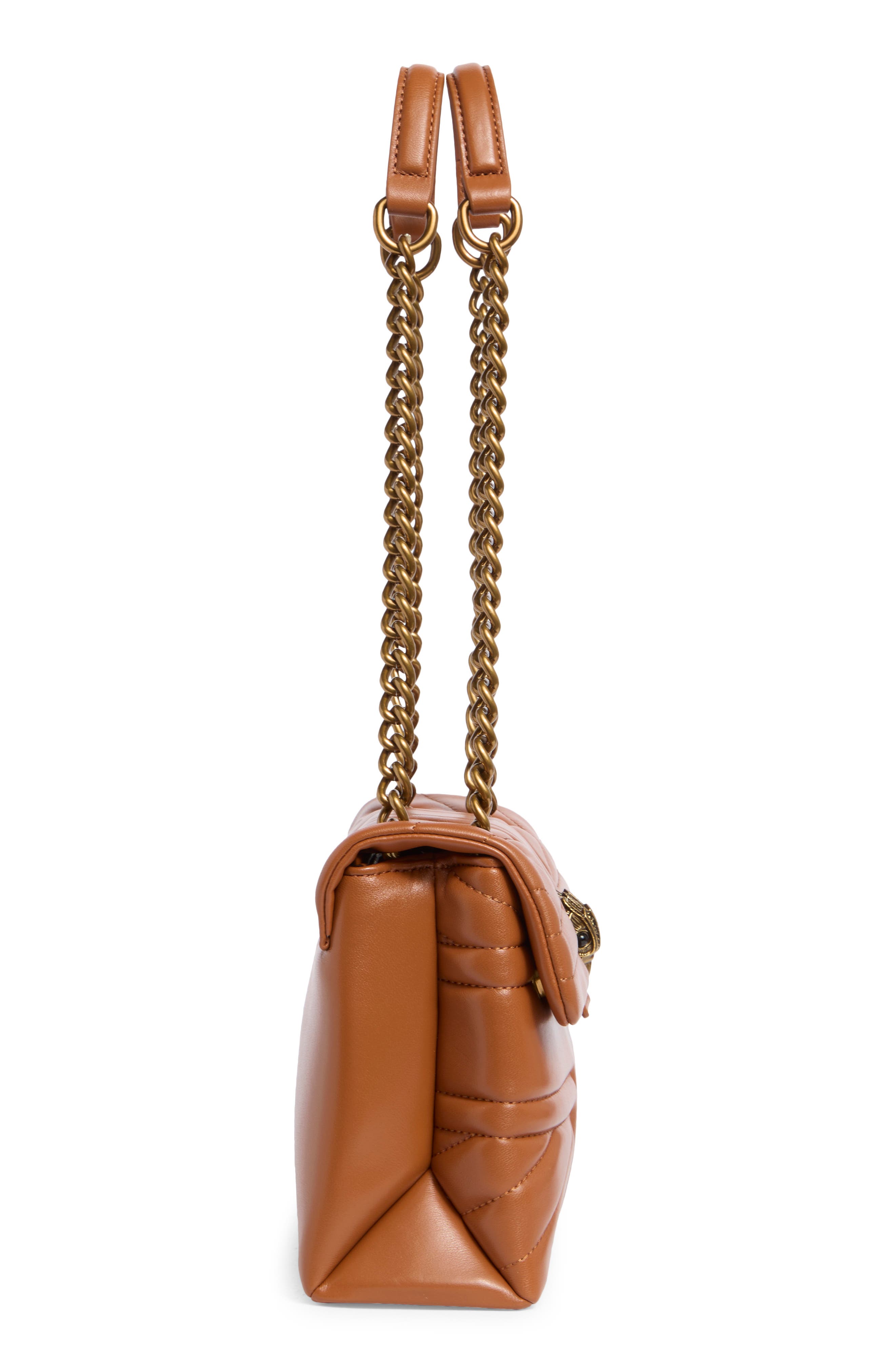 Kurt Geiger London Union Jack Leather Crossbody Bag, Alternate, color, Light/Pastel Brown