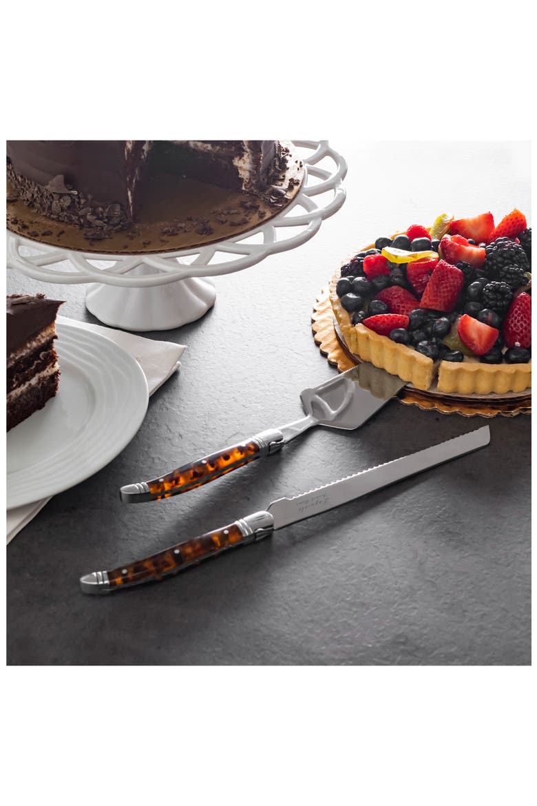 Connoisseur Laguiole Cake Knife & Server Set, Alternate, color, TORTOISE SHELL