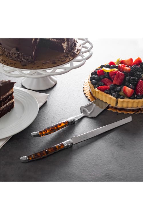 French Home Connoisseur Laguiole 2-pc. Cake And Pie Server Set In Brown