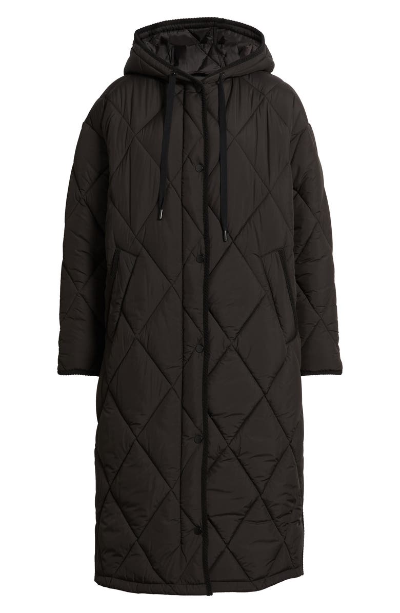Bernardo Bren Quilted Puffer Coat, Alternate, color, Black