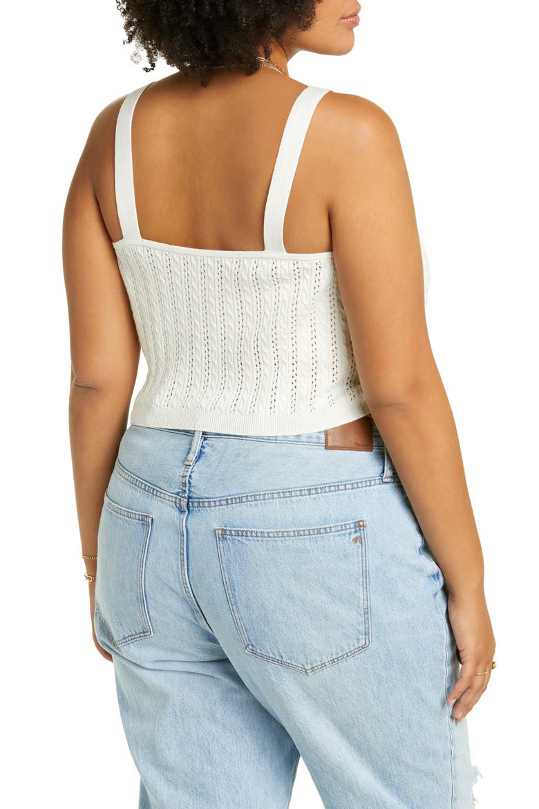 Cable Knit Tank & Cardigan Set, Alternate, color, IVORY