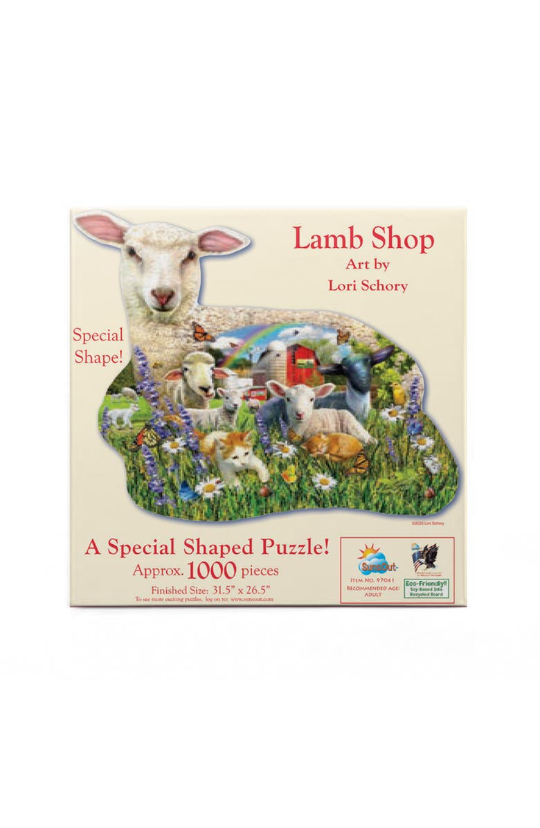 Sunsout Lamb Shop 1000 piece Jigsaw Puzzle for Adults Special Shape, Alternate, color, 