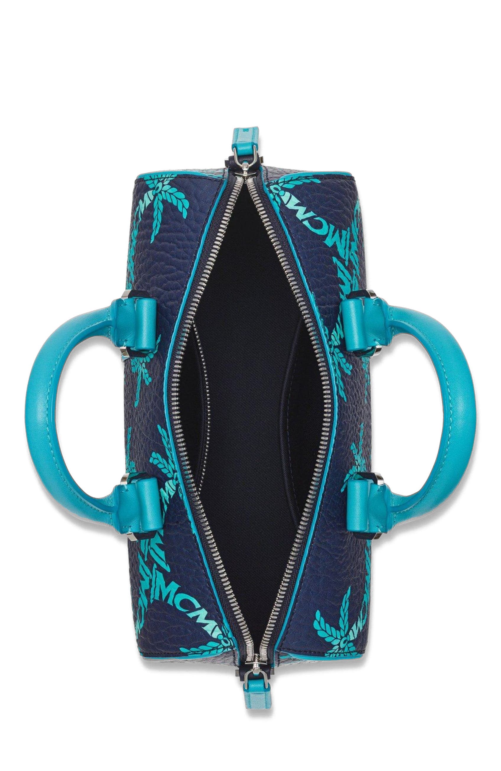 MCM Ella Boston Bag in Palm Canvas, Alternate, color, 