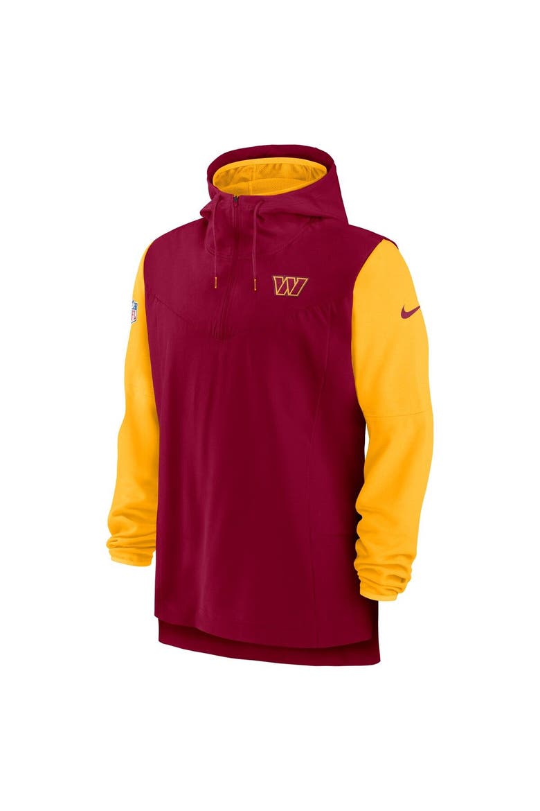 Men's Nike Burgundy/Gold Washington Commanders Sideline Player Quarter-Zip Hoodie, Alternate, color, Burgundy