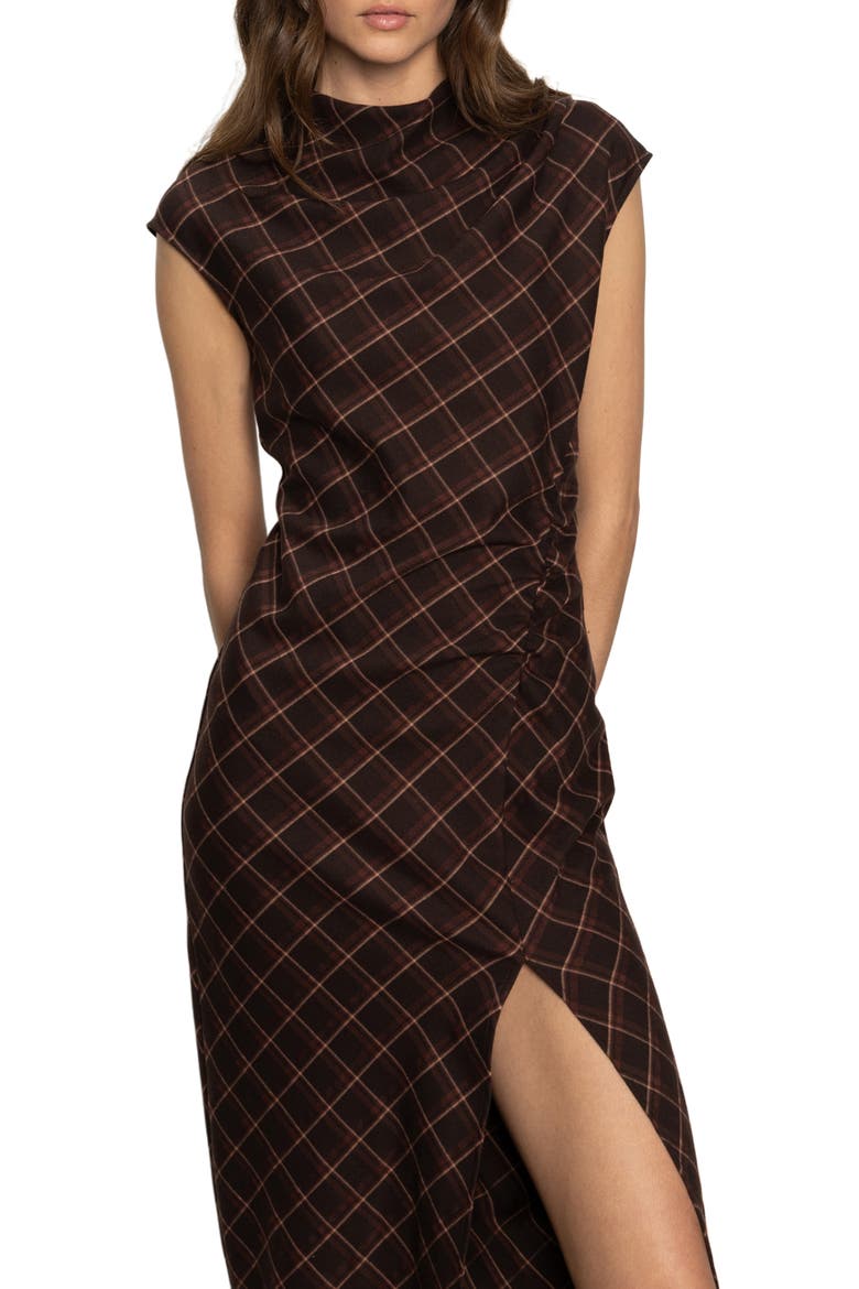 Autumn's Best Plaid Midi Dress, Alternate, color, COCOA PLAID