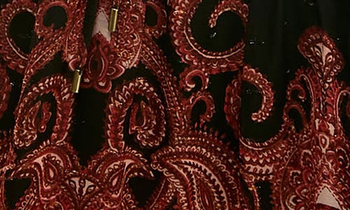 Socialite Poet Long Sleeve Chiffon Midi Dress In Multi