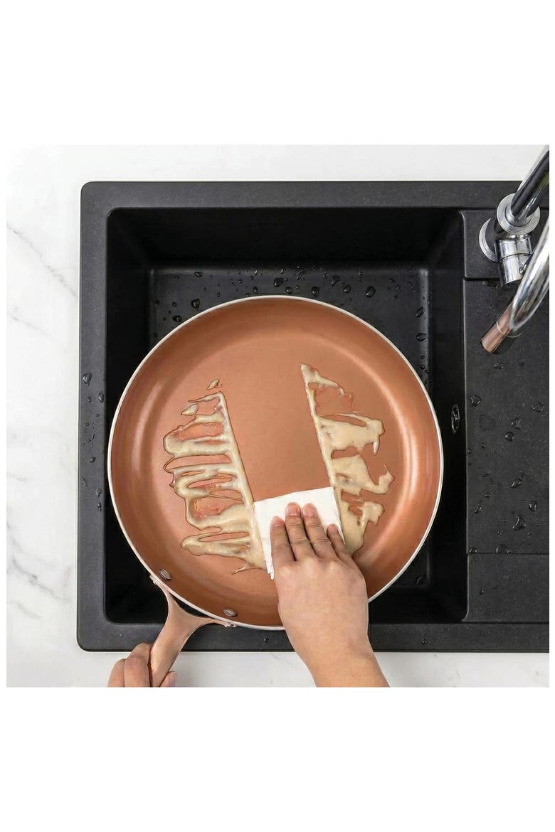 Belly Tri-Ply Stainless Steel Skillet, Alternate, color, WARM BLUSH