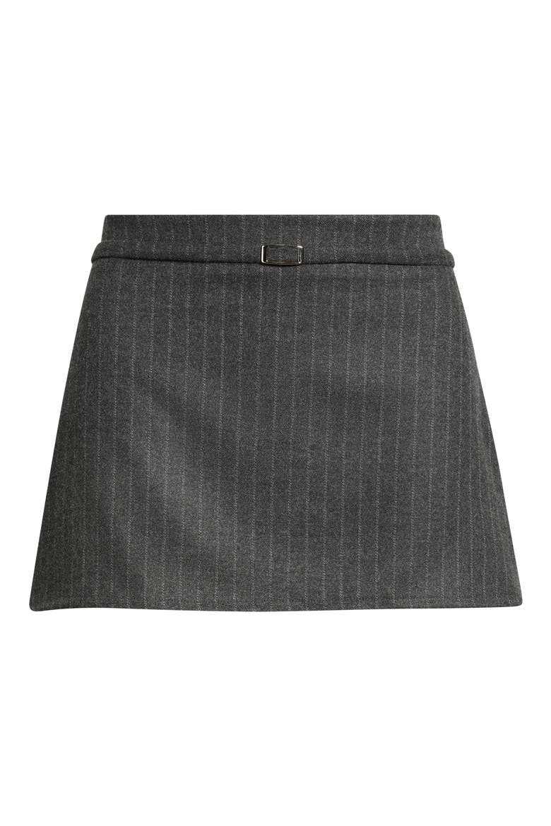 Delirio Pinstripe Miniskirt, Alternate, color, GRIS