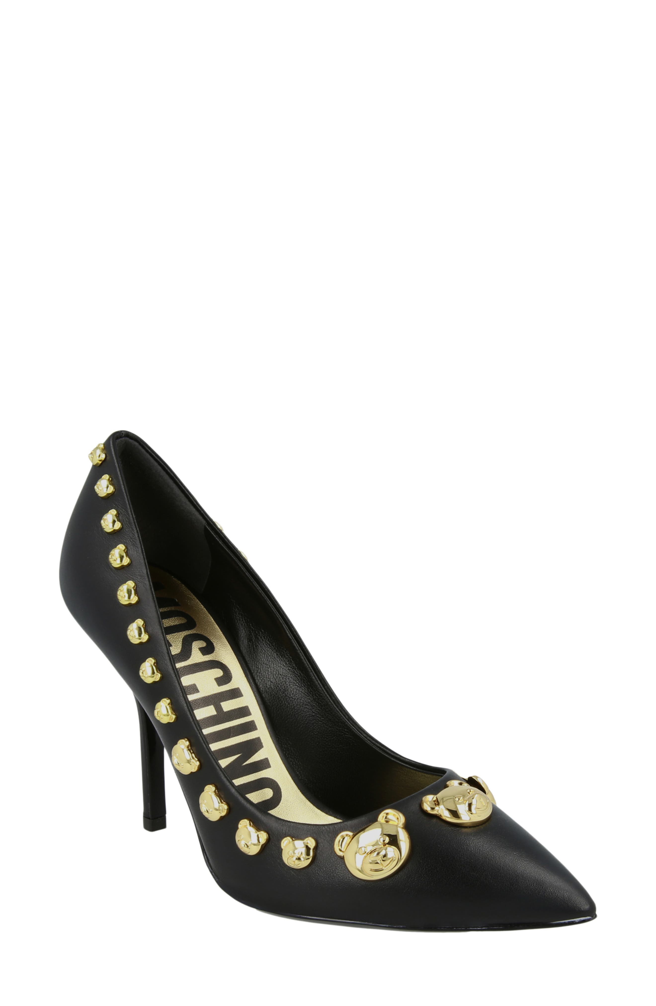 Moschino Teddy Bear Stud Pump, Main, color, 