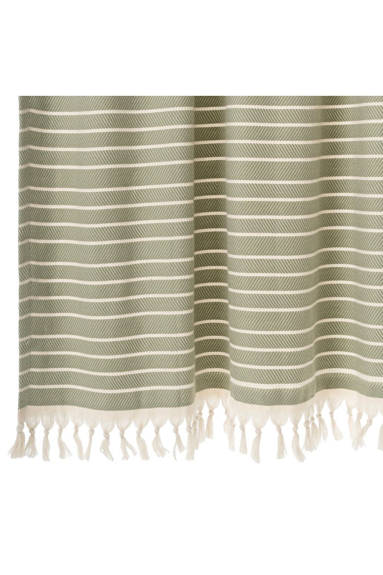 Cloud Soft Turkish Cotton Shower Curtain, Alternate, color, Sage Green