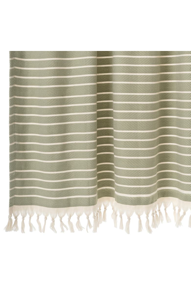 Oliviera Home Cloud Soft Turkish Cotton Shower Curtain, Alternate, color, Sage Green