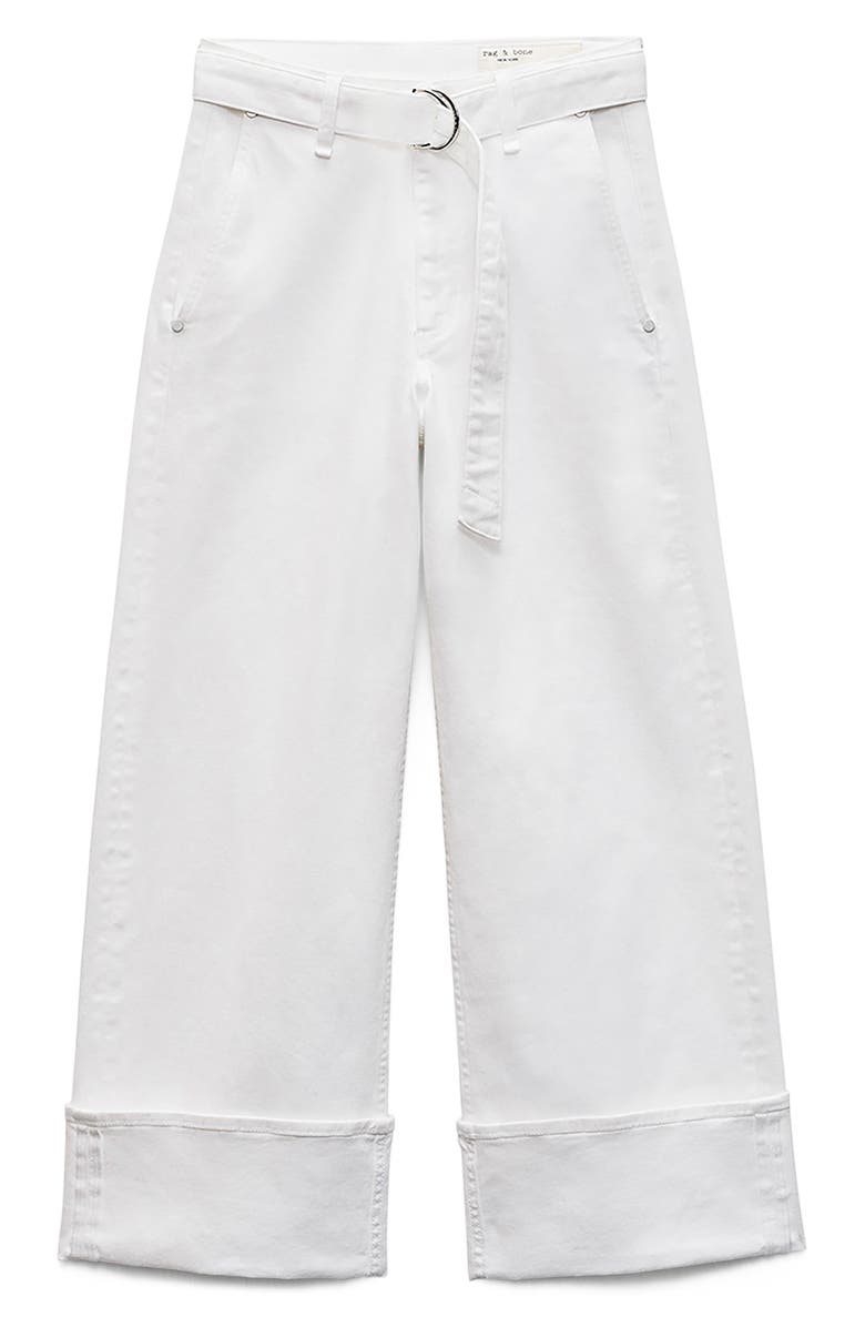 rag & bone Belted High Waist Ankle Wide Leg Jeans, Alternate, color,