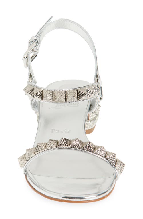 Christian Louboutin Sandal Pyrasand 30 In Silver