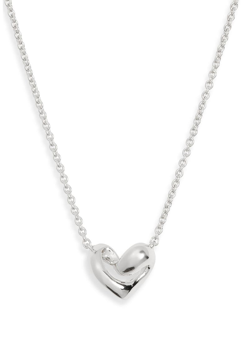 Small Infinity Heart Necklace, Main, color, STERLING SILVER
