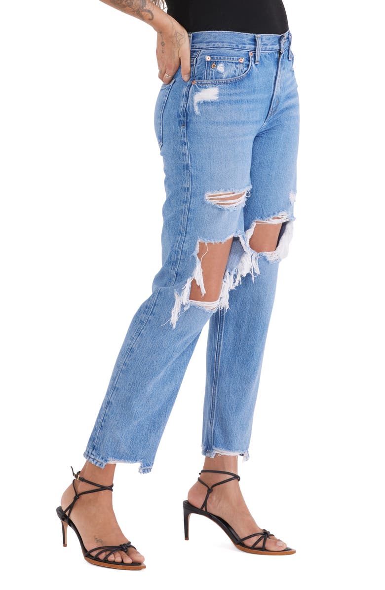 ÉTICA Marlowe Ripped Slim Fit Boyfriend Jeans, Alternate, color, 
