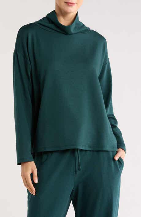 Eileen Fisher Drapey Funnel Neck Top