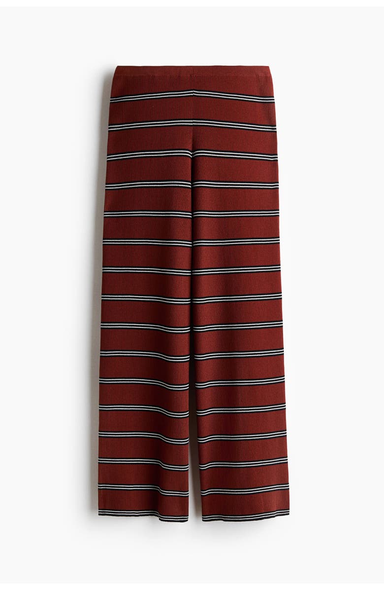 H&M Rib-knit pants, Alternate, color, Dark Red/Striped