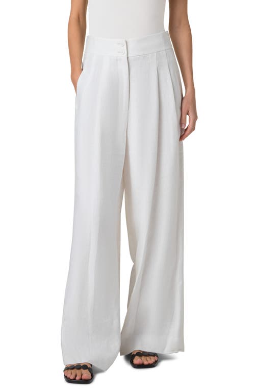 Akris Punto Chiara Wool Tricotine Wide-leg Ankle Pants In Cream
