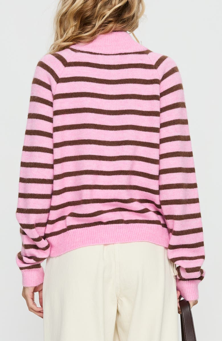 Princess Polly Kaylei Front Zip Cardigan, Alternate, color, Pink Stripe