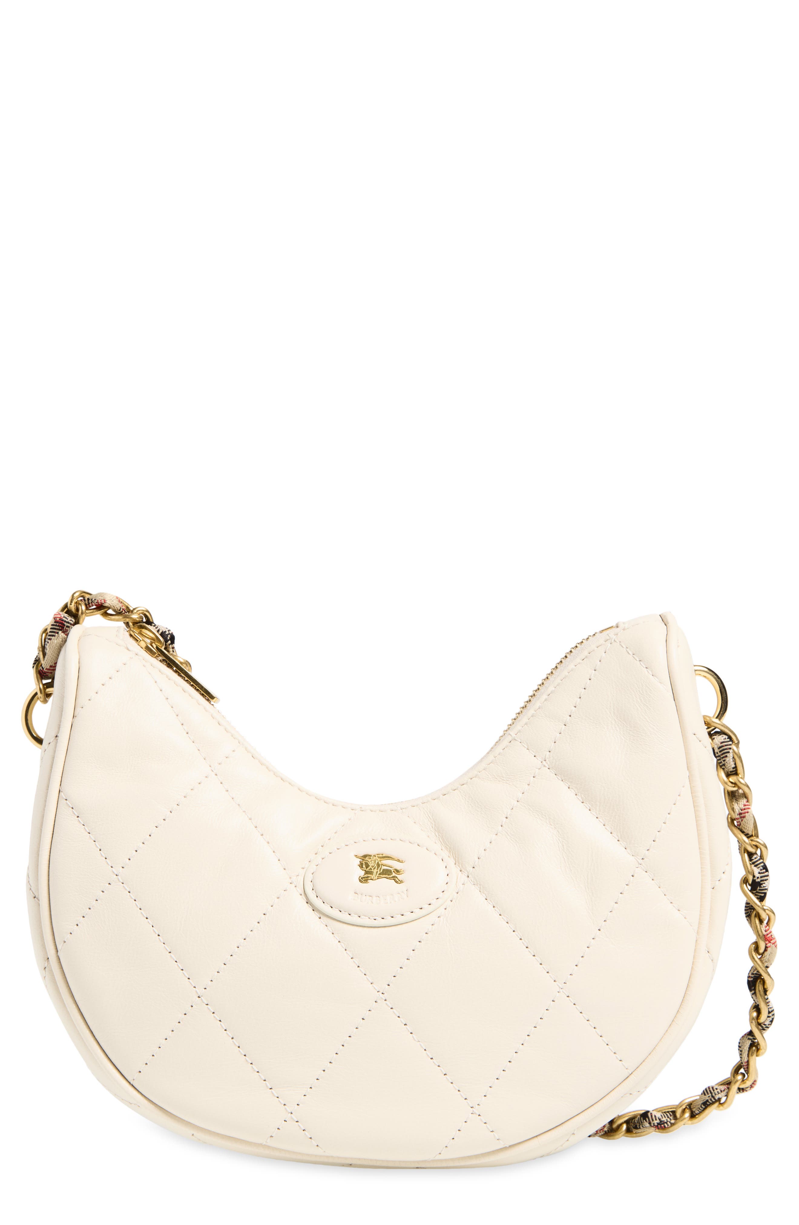 Horseshoe Quilted Leather Shoulder Bag, Main, color, SOAP