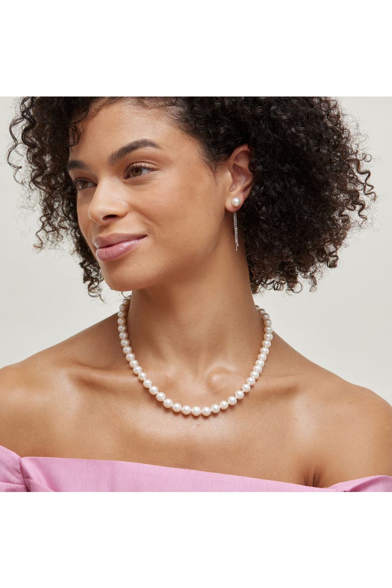 7.5-8.5mm White Freshwater Pearl Necklace - AAA Quality, Alternate, color, White Pearls