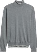 Canali Mock Neck Wool & Silk Blend Sweater