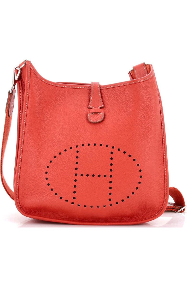Pre-Owned Hermes Evelyne Bag Gen III Clemence PM, Main, color, Sanguine