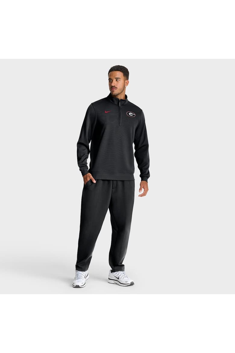 Men's Nike Black Georgia Bulldogs 2025 Coaches Premium Dri-FIT Half-Zip Pullover, Alternate, color, Black